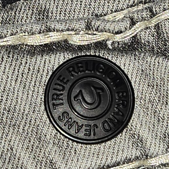 True Religion Rocco Relaxed Distressed Skinny Denim Jean Shorts - Size 31 - Picture 8 of 11